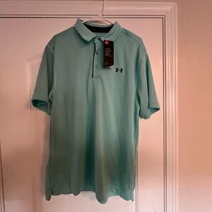 Under Armour Men's Aqua Green/Sky Blue? Polo Shirt